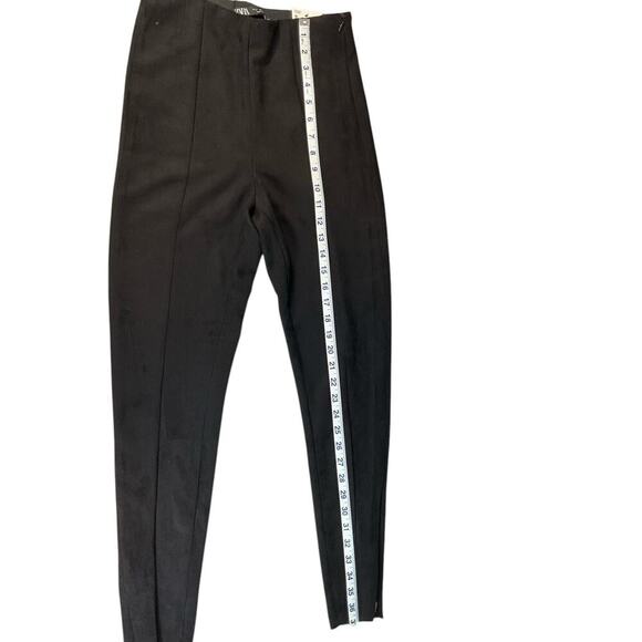 Zara NWT Legging Hi-Rise Black Size Small Side Zipper on Ankle & Waist Stretch - Picture 9 of 9